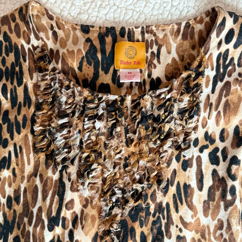 Ruby Rd. Animal Print Shirt - Picture 3 of 4